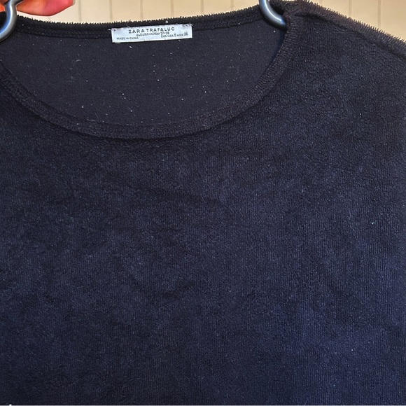 Zara fuzzy black shirt size small - Picture 3 of 3